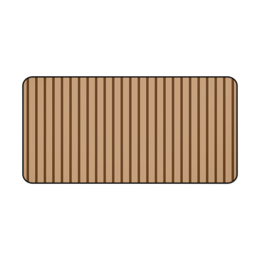 Striped Brown Desk Mat