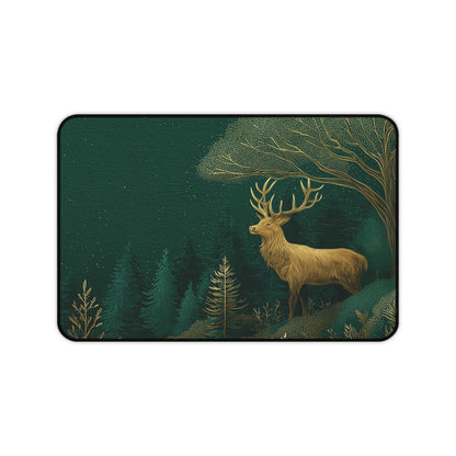 Green Forest Desk Pad, Christmas Office Decor