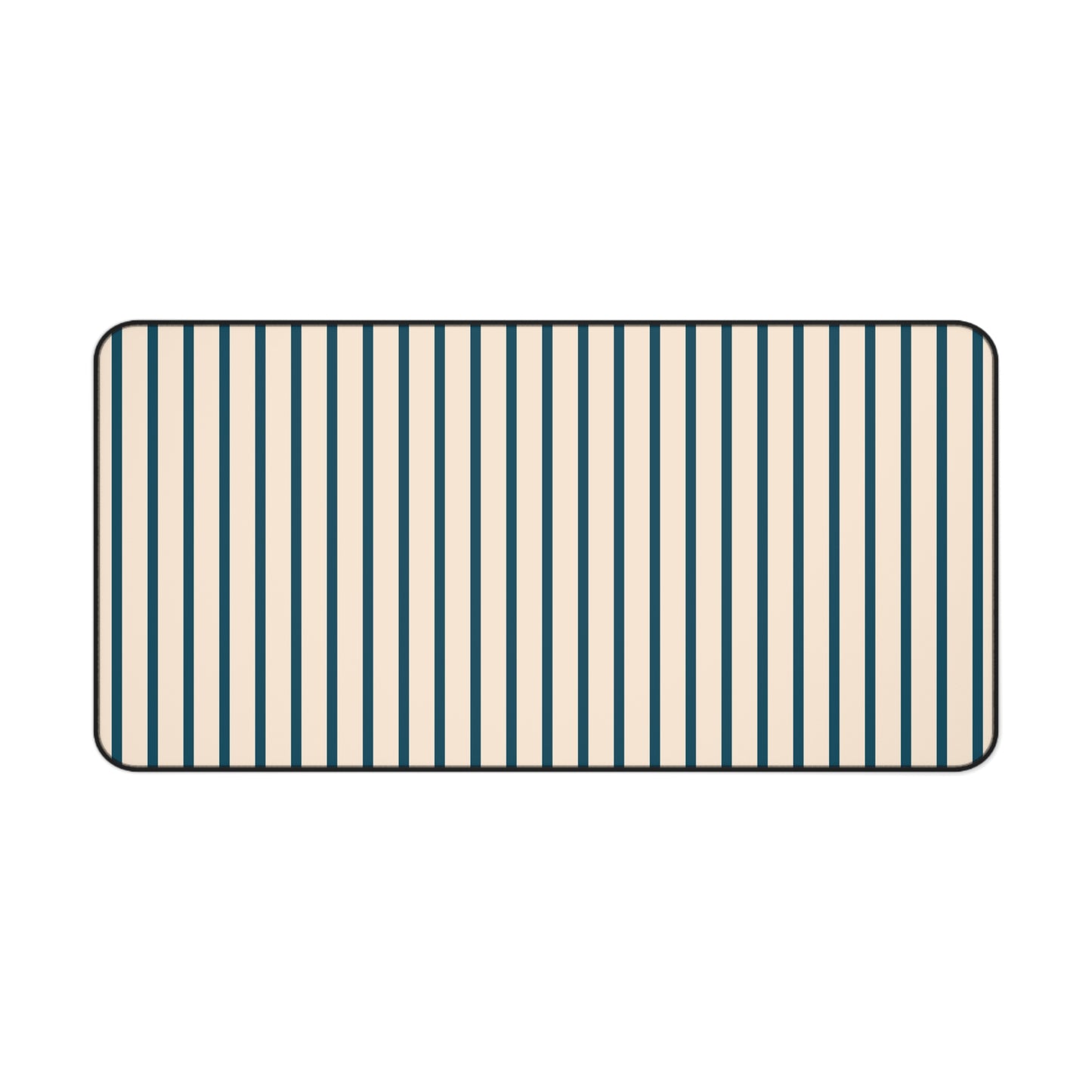 Deep Teal & Warm Beige Desk Mat