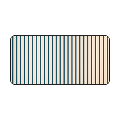Deep Teal & Warm Beige Desk Mat