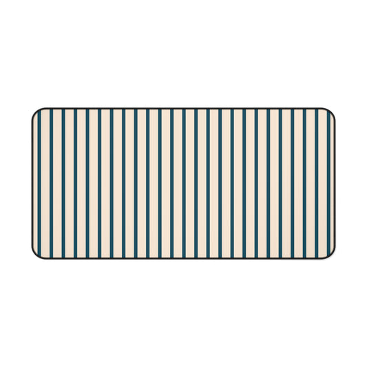 Deep Teal & Warm Beige Desk Mat