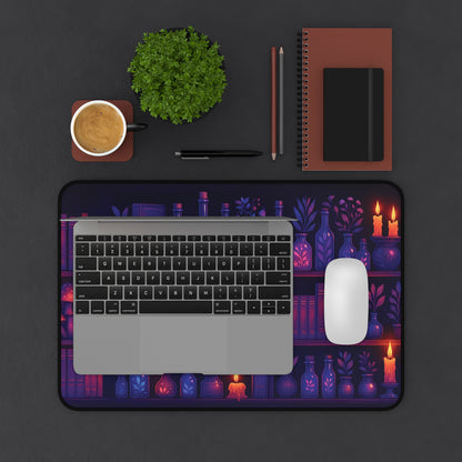 Mystic Apothecary Desk Mat: Potion Shelf Mouse Pad