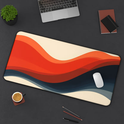 Abstract Sunset Desk Mat — Retro Wave Mousepad