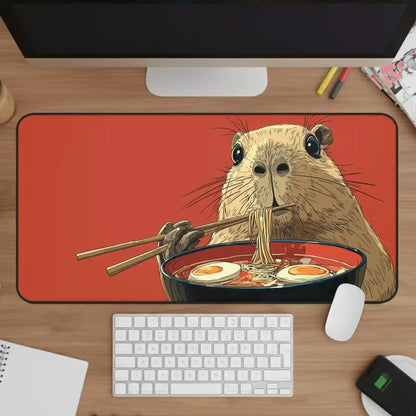 Capybara Mouse Pad XL, Funny Foodies Office Decor